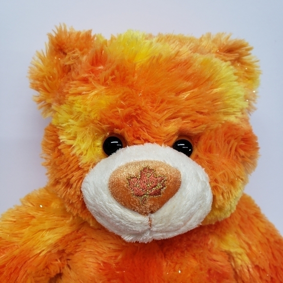 Build a Bear 14" Orange Autumn Fall Leaf Plush - Picture 3 of 6
